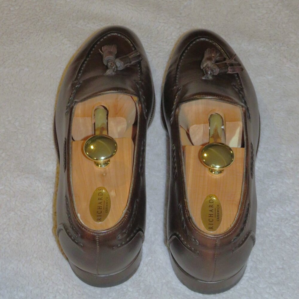 Edward Green Belgravia Dark Oak Antique Loafers 10.5 C NWB - Picture 6 of 15